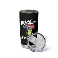 Funny Relax Gringo I Am Legal Tumbler Cup Puerto Rico Flag Coqui Frog - Wonder Print Shop