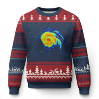 Hurricane Erin Ugly Christmas Sweater Meteorologist Weather Radar Storm Chasing - Wonder Print Shop
