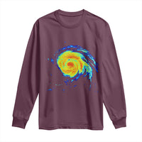 Hurricane Erin Long Sleeve Shirt Meteorologist Weather Radar Storm Chasing - Wonder Print Shop