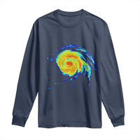 Hurricane Erin Long Sleeve Shirt Meteorologist Weather Radar Storm Chasing - Wonder Print Shop
