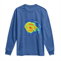 Hurricane Erin Long Sleeve Shirt Meteorologist Weather Radar Storm Chasing - Wonder Print Shop