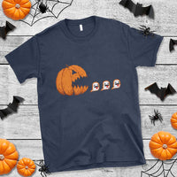 Funny Halloween Gamer Video Gaming Pumpkin Ghost T Shirt - Wonder Print Shop