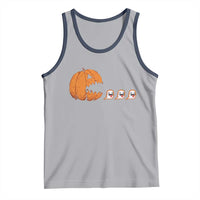 Funny Halloween Gamer Video Gaming Pumpkin Ghost Tank Top - Wonder Print Shop