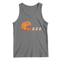 Funny Halloween Gamer Video Gaming Pumpkin Ghost Tank Top - Wonder Print Shop