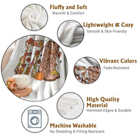 Cowboy Fall Season Thanksgiving Western Boots Pumpkin Throw Blanket - Wonder Print Shop