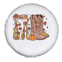 Cowboy Fall Season Thanksgiving Western Boots Pumpkin Spare Tire Cover - Wonder Print Shop