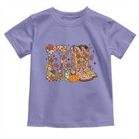 Cowboy Fall Season Thanksgiving Western Boots Pumpkin Toddler T Shirt - Wonder Print Shop