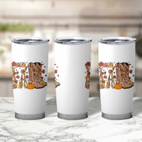 Cowboy Fall Season Thanksgiving Western Boots Pumpkin Tumbler Cup - Wonder Print Shop