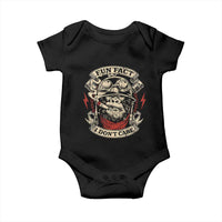 Fun Fact I Dont Care Baby Onesie Funny Smoking Gorilla Sarcastic - Wonder Print Shop