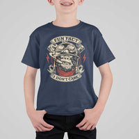 Fun Fact I Dont Care T Shirt For Kid Funny Smoking Gorilla Sarcastic - Wonder Print Shop