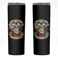 Fun Fact I Dont Care Skinny Tumbler Funny Smoking Gorilla Sarcastic - Wonder Print Shop