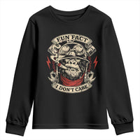 Fun Fact I Dont Care Youth Sweatshirt Funny Smoking Gorilla Sarcastic - Wonder Print Shop