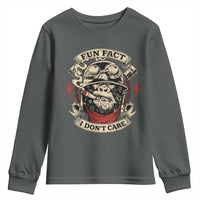 Fun Fact I Dont Care Youth Sweatshirt Funny Smoking Gorilla Sarcastic - Wonder Print Shop