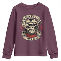 Fun Fact I Dont Care Youth Sweatshirt Funny Smoking Gorilla Sarcastic - Wonder Print Shop