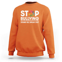 Unity Day Sweatshirt Stop Bullying Stand Up Speak Out Hand Prints Anti Bullying Awareness - Wonder Print Shop