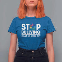 Unity Day T Shirt For Women Stop Bullying Stand Up Speak Out Hand Prints Anti Bullying Awareness - Wonder Print Shop