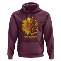 Anti Bullying Awareness Hoodie We Wear Orange For Unity Day End Bullying Sunflower
