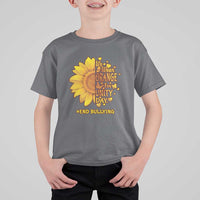 Anti Bullying Awareness T Shirt For Kid We Wear Orange For Unity Day End Bullying Sunflower - Wonder Print Shop