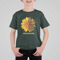 Anti Bullying Awareness T Shirt For Kid We Wear Orange For Unity Day End Bullying Sunflower - Wonder Print Shop