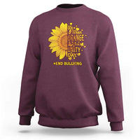 Anti Bullying Awareness Sweatshirt We Wear Orange For Unity Day End Bullying Sunflower - Wonder Print Shop