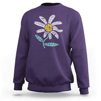 Anti Bullying Awareness Sweatshirt End Bullying Courage Kindness Peace Inclusion Daisy Flower - Wonder Print Shop