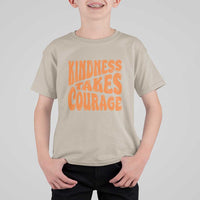Unity Day T Shirt For Kid Kindness Takes Courage Anti Bullying Awareness - Wonder Print Shop
