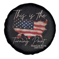 This Is The Turning Point Spare Tire Cover Patriotic American Map Vintage USA Flag - Wonder Print Shop