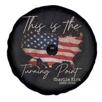 This Is The Turning Point Spare Tire Cover Patriotic American Map Vintage USA Flag - Wonder Print Shop