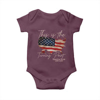 This Is The Turning Point Baby Onesie Patriotic American Map Vintage USA Flag - Wonder Print Shop