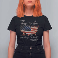 This Is The Turning Point T Shirt For Women Patriotic American Map Vintage USA Flag - Wonder Print Shop