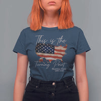 This Is The Turning Point T Shirt For Women Patriotic American Map Vintage USA Flag - Wonder Print Shop