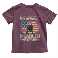 Respect Disabled Veteran Toddler T Shirt Military Soldier Vintage American Flag - Wonder Print Shop