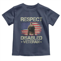 Respect Disabled Veteran Toddler T Shirt Military Soldier Vintage American Flag - Wonder Print Shop