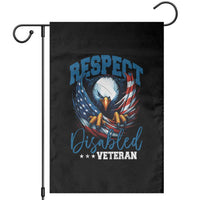 Respect Disabled Veteran Garden Flag Military Soldier American Flag Bald Eagle - Wonder Print Shop