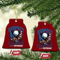 Respect Disabled Veteran Ceramic Ornament Military Soldier American Flag Bald Eagle - Wonder Print Shop
