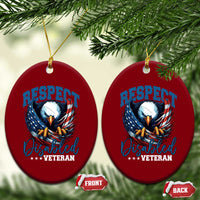 Respect Disabled Veteran Ceramic Ornament Military Soldier American Flag Bald Eagle - Wonder Print Shop