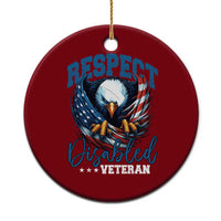 Respect Disabled Veteran Ceramic Ornament Military Soldier American Flag Bald Eagle - Wonder Print Shop