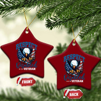 Respect Disabled Veteran Ceramic Ornament Military Soldier American Flag Bald Eagle - Wonder Print Shop