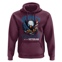 Respect Disabled Veteran Hoodie Military Soldier American Flag Bald Eagle - Wonder Print Shop