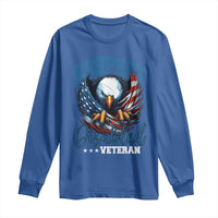Respect Disabled Veteran Long Sleeve Shirt Military Soldier American Flag Bald Eagle - Wonder Print Shop