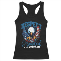 Respect Disabled Veteran Racerback Tank Top Military Soldier American Flag Bald Eagle - Wonder Print Shop