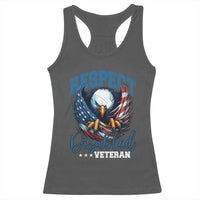 Respect Disabled Veteran Racerback Tank Top Military Soldier American Flag Bald Eagle - Wonder Print Shop