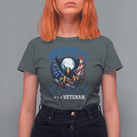 Respect Disabled Veteran T Shirt For Women Military Soldier American Flag Bald Eagle - Wonder Print Shop