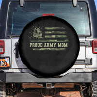 Proud Army Mom Spare Tire Cover Vintage Camo American Flag Veteran Mother's Day - Wonder Print Shop