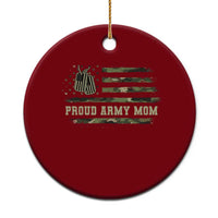 Proud Army Mom Ceramic Ornament Vintage Camo American Flag Veteran Mother's Day - Wonder Print Shop