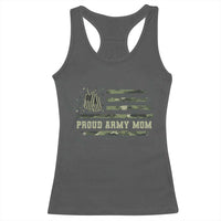 Proud Army Mom Racerback Tank Top Vintage Camo American Flag Veteran Mother's Day - Wonder Print Shop