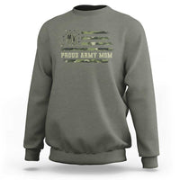 Proud Army Mom Sweatshirt Vintage Camo American Flag Veteran Mother's Day - Wonder Print Shop