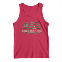 Proud Army Mom Tank Top Vintage Camo American Flag Veteran Mother's Day - Wonder Print Shop