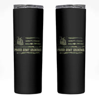 Proud Army Grandma Skinny Tumbler Vintage Camo American Flag Veteran - Wonder Print Shop