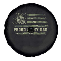 Proud Army Dad Spare Tire Cover Vintage Camo American Flag Veteran Father's Day - Wonder Print Shop